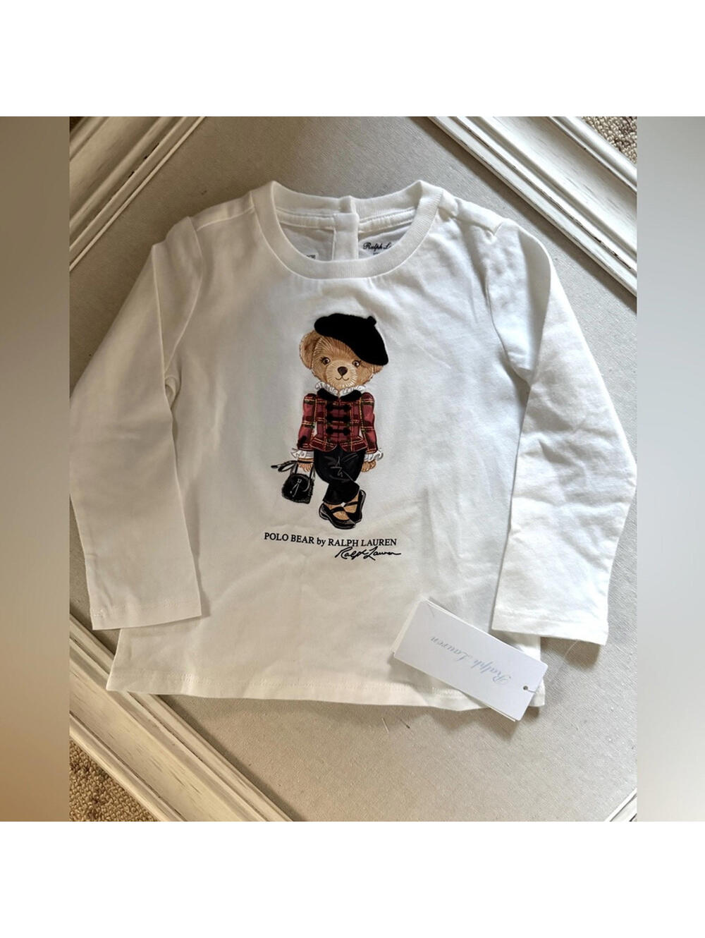 Ralph Lauren Holiday Polo Bear long sleeve tshirt 12 months NWT